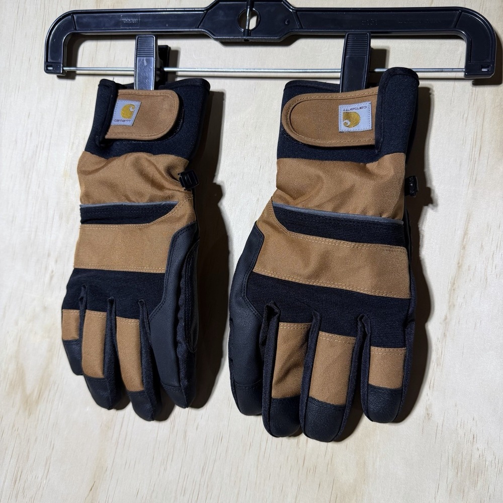 Carhartt A729 Men's Work Gloves Size L Brown Black Reinforced Grip Winter